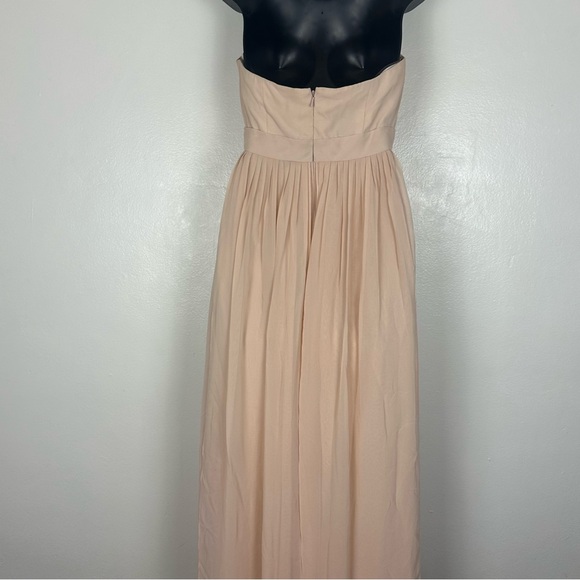 Jenny Yoo 'Aidan' Convertible Strapless Chiffon Gown size  6  Blush - Picture 10 of 15